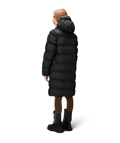 Alternativ bild 1 för Rains - Alta Long Puffer Jacket W3T4 - Kappa - Black - XS