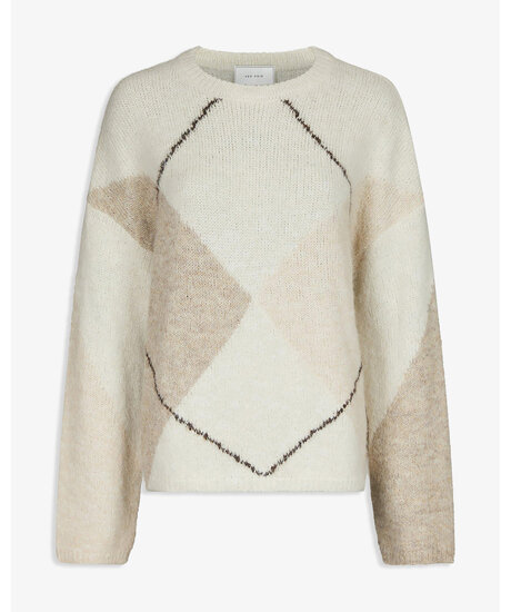 Inga check fluff knit | Kvinna - Kläder - Hoodies & Tröjor - Stickade tröjor | ModeLejon