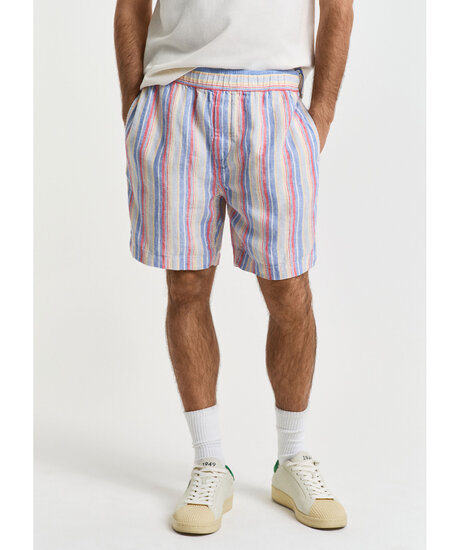 Linen multistripe shorts | Kampanjer - 2511 25% Black Friday Weekend Allmän | ModeLejon