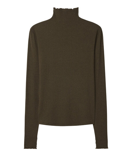 Rib mock neck top | Kvinna - Kläder - Hoodies & Tröjor - Stickade tröjor | ModeLejon