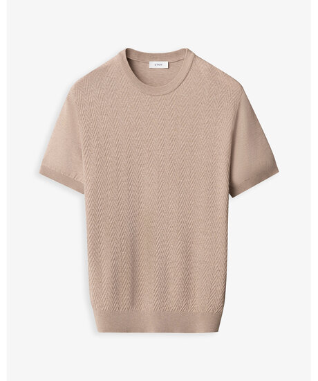 Crew Neck Knit T-Shirt