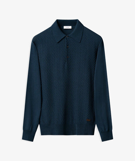 Chevron Knit Polo
