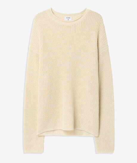 Ribbed Cotton Sweater | Kvinna - Kläder - Hoodies & Tröjor - Stickade tröjor | ModeLejon