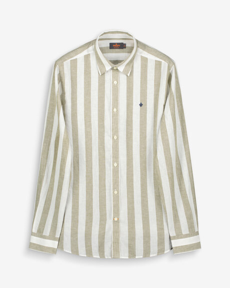 Douglas linen mix stripe | Man - Kläder - Skjortor - Linneskjortor | ModeLejon