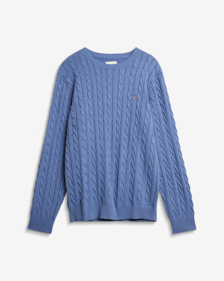 Cotton Cable C-Neck | Man - Varumärken - Gant - Tröjor - Stickade tröjor | ModeLejon