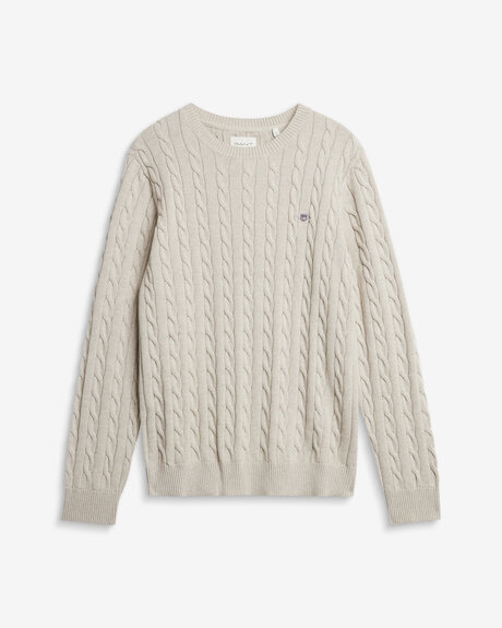 Cotton Cable C-Neck | Man - Varumärken - Gant - Tröjor - Stickade tröjor | ModeLejon