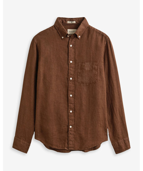 Reg Gmnt Dyed Linen Shirt | Man - Kläder - Skjortor - Linneskjortor | ModeLejon