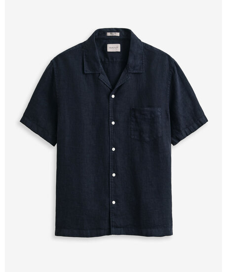 Reg Gmnt Dyed Linen SS | Man - Kläder - Skjortor - Kortärmade skjortor | ModeLejon