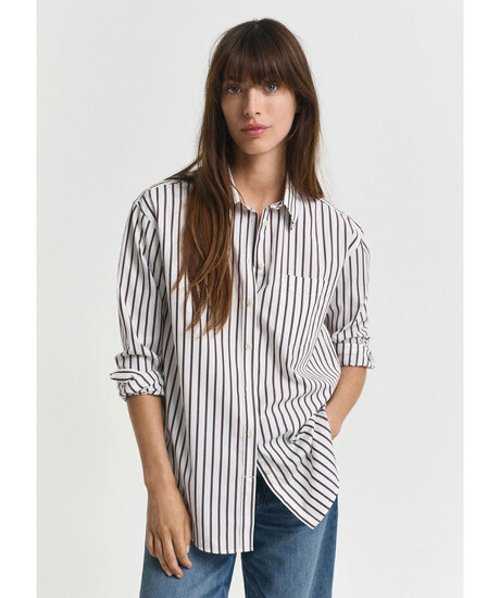 Rel striped poplin shirt | Kampanjer - 2511 25% Black Friday Weekend Allmän | ModeLejon