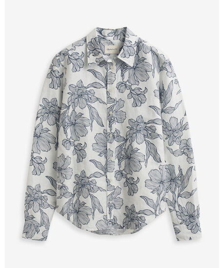 Reg Floral Print Silk Shi | Kvinna - Kläder - Skjortor - Linneskjorta | ModeLejon