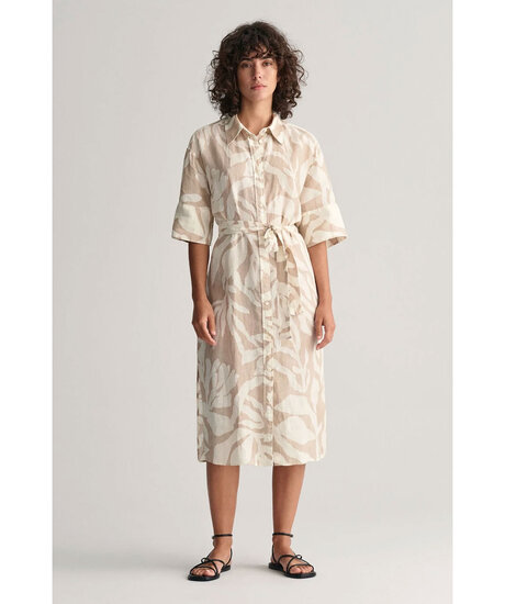 Product Image for Palm Linen Shirt Dress