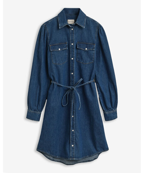 Gant. Puff sleeve denim dress