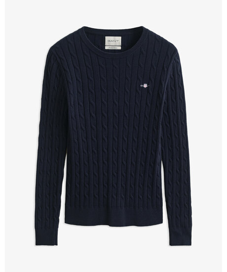 Stretch co cable crew | Kvinna - Varumärken - Gant - Tröjor - Stickade tröjor | ModeLejon