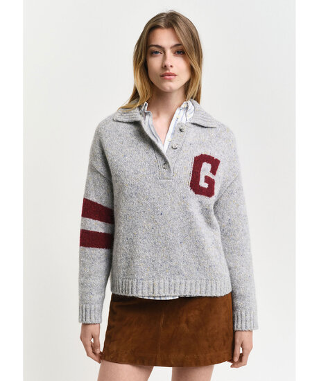 G Intarsia Knit Polo