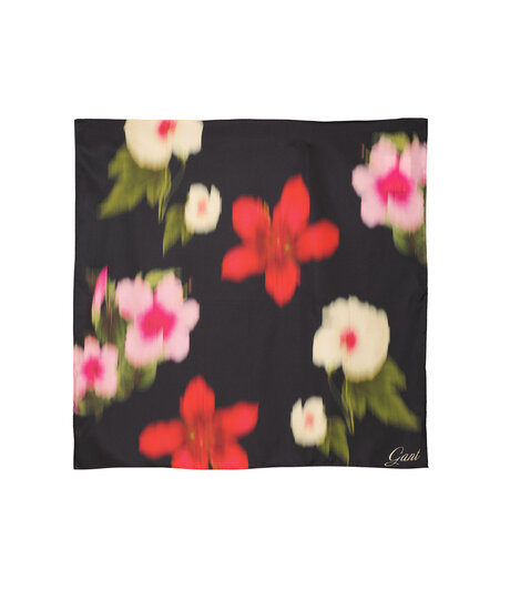 Floral Print Silk Scarf