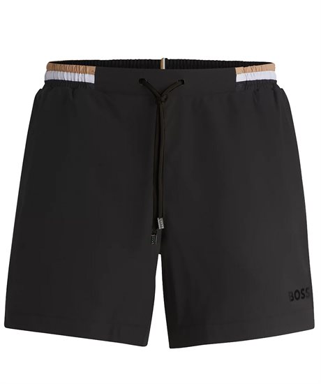 Produktfoto för BOSS Badbyxor Atoll Swim Shorts Svart polyester Small Herr