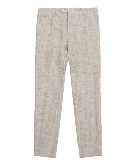 T Check Brandon Linen – Sand