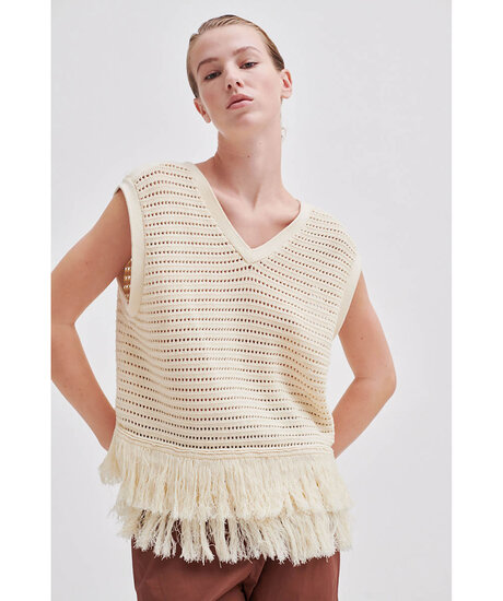 Mantova Fringe Knit Top