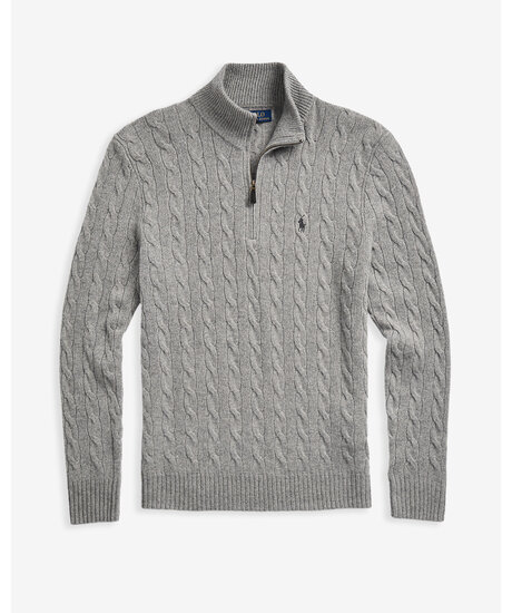 Half Zip Cable Knit | Man - Kläder - Hoodies & Tröjor - Stickade tröjor | ModeLejon