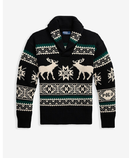 Shawl Pullover | Man - Kläder - Hoodies & Tröjor - Stickade tröjor | ModeLejon