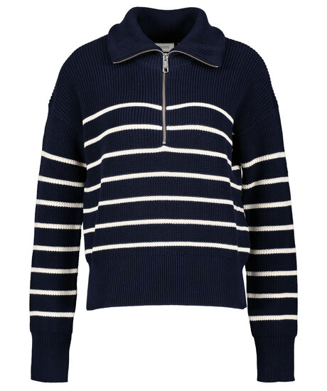 Färingsö Striped Zip Knit