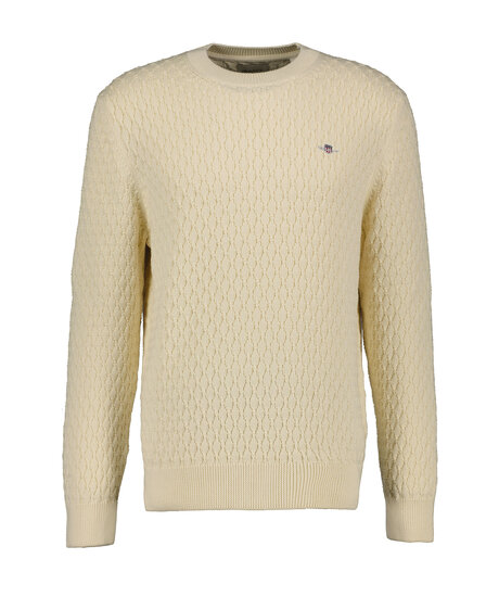 Textured Cotton C-Neck