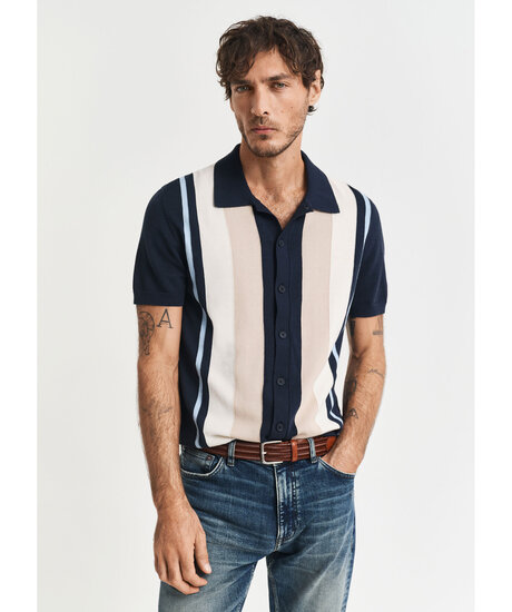 Color blocked ss polo
