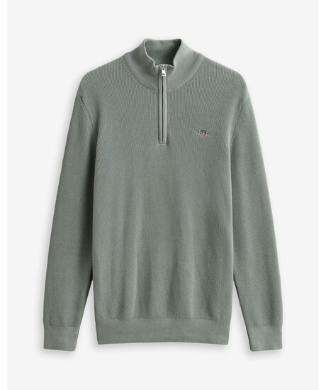 Micro Textured Cotton HZ | Man - Kläder - Hoodies & Tröjor - Half-Zip | ModeLejon