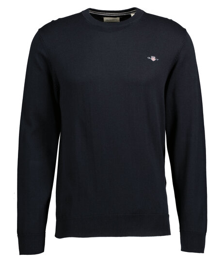 Classic cotton c-neck | Man - Varumärken - Gant - Tröjor - Stickade tröjor | ModeLejon