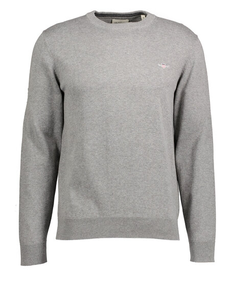 Classic cotton c-neck | Man - Varumärken - Gant - Tröjor - Stickade tröjor | ModeLejon