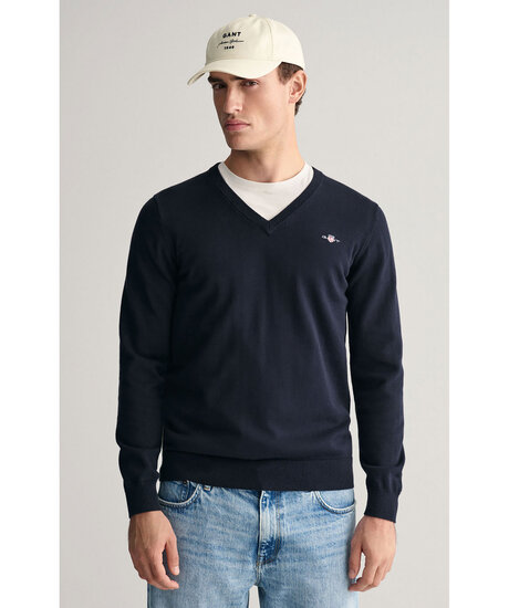 Classic cotton v-neck | Man - Kläder - Hoodies & Tröjor - Stickade tröjor | ModeLejon