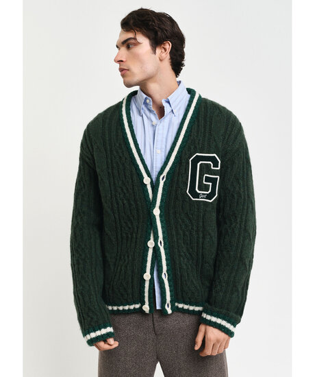 Seasonal G Cable Cardigan