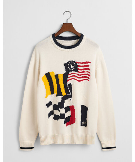 Flag Intarsia Cotton