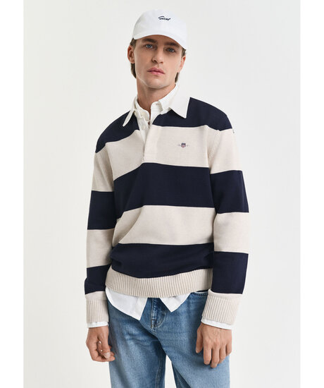 Barstriped polo | Man - Kläder - Pikétröjor - Långärmade pikétröjor | ModeLejon