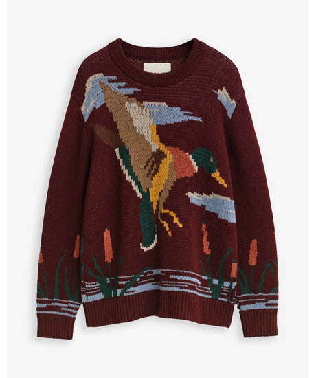 Bird graphic c-neck | Man - Varumärken - Gant - Tröjor - Stickade tröjor | ModeLejon