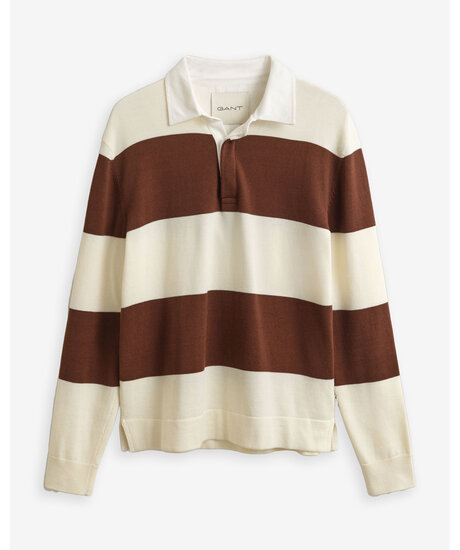 Barstriped Cotton Polo | Man - Kläder - Hoodies & Tröjor - Rugbytröjor | ModeLejon