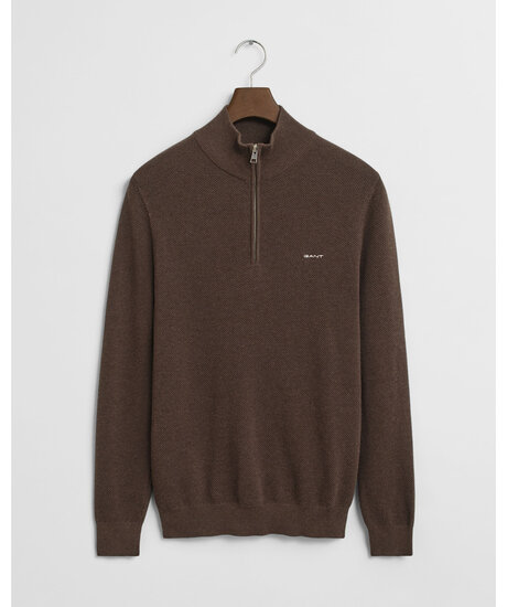Cotton pique half zip | Man - Varumärken - Gant - Tröjor - Stickade tröjor | ModeLejon
