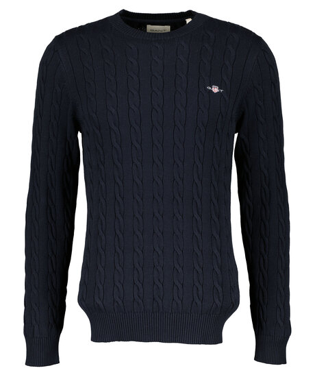 Cotton cable c-neck