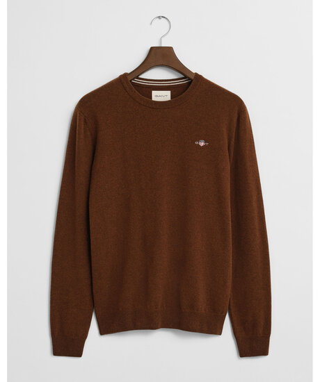 Superfine lambswool crew | Man - Varumärken - Gant - Tröjor - Stickade tröjor | ModeLejon