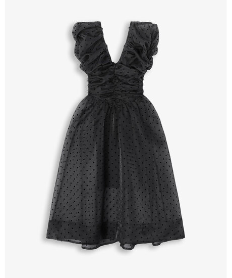 Flocked Organza Dress | Kvinna - Kläder - Klänningar | ModeLejon