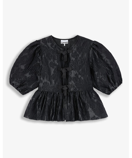 Satin Cloque Blouse | Kvinna - Varumärken - Ganni | ModeLejon