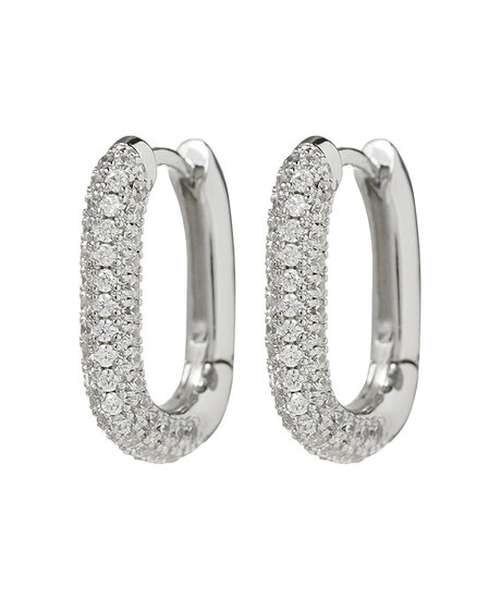 Product Image for Pave chain link huggies