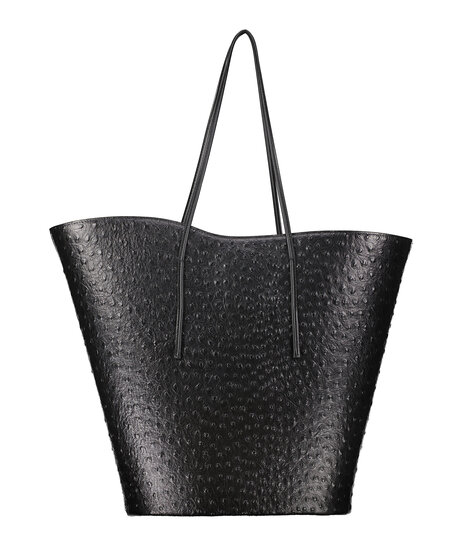Soft tulip emb calf tote