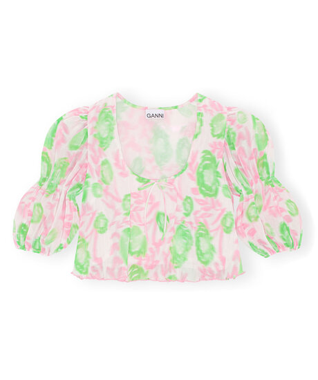 Pleated georgette blouse