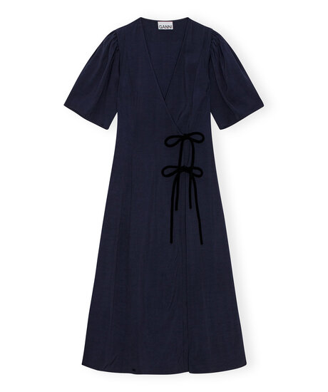 Viscose Twill Wrap Dress