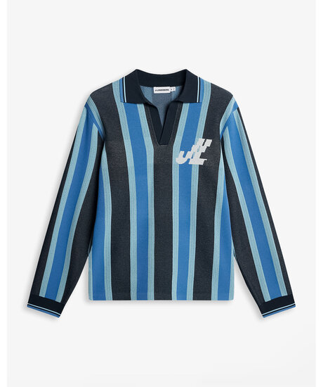 Silas Stripe Polo Knit | Man - Kläder - Hoodies & Tröjor - Stickade tröjor | ModeLejon