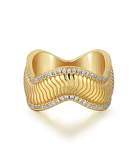 Wavey snake chain ring