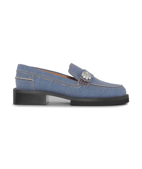 Jewel denim loafer