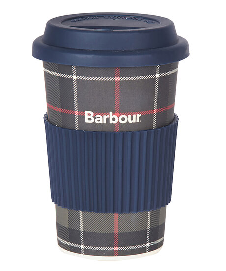 Barbour tartan travel mug