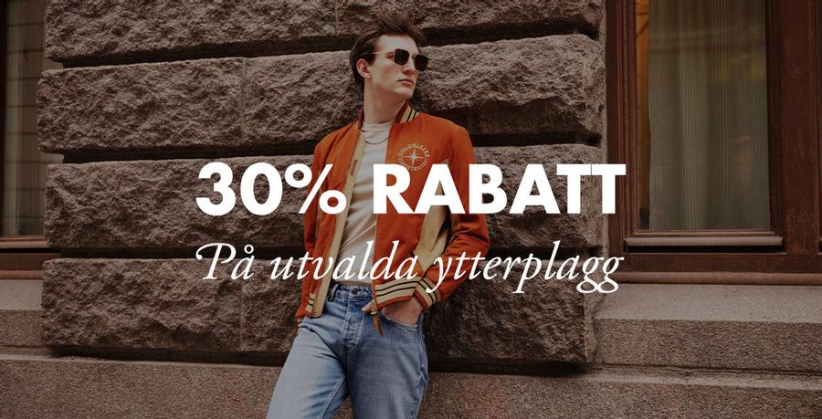 30% på utvalda jackor